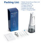 Water Dental Flosser Cordless Oral Irrigator for Teeth Cleaning
