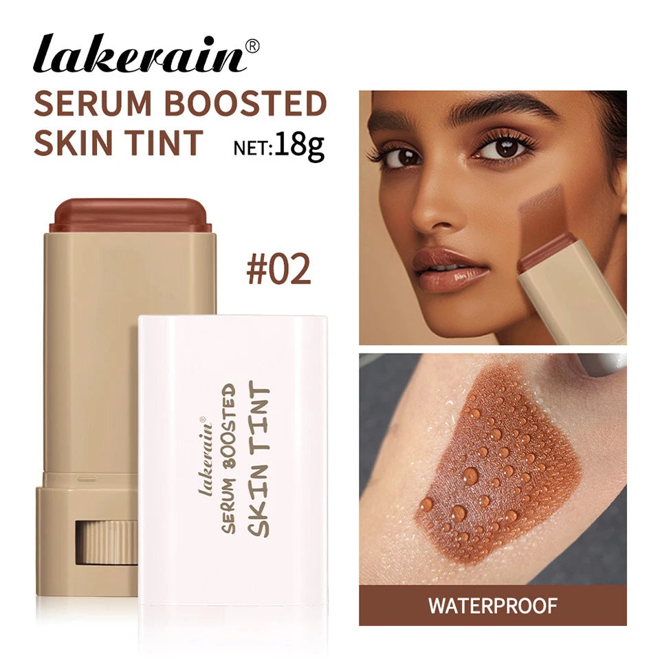 Foundation Stick and Pressed Powder Makeup Set with Gift Pouch - 7