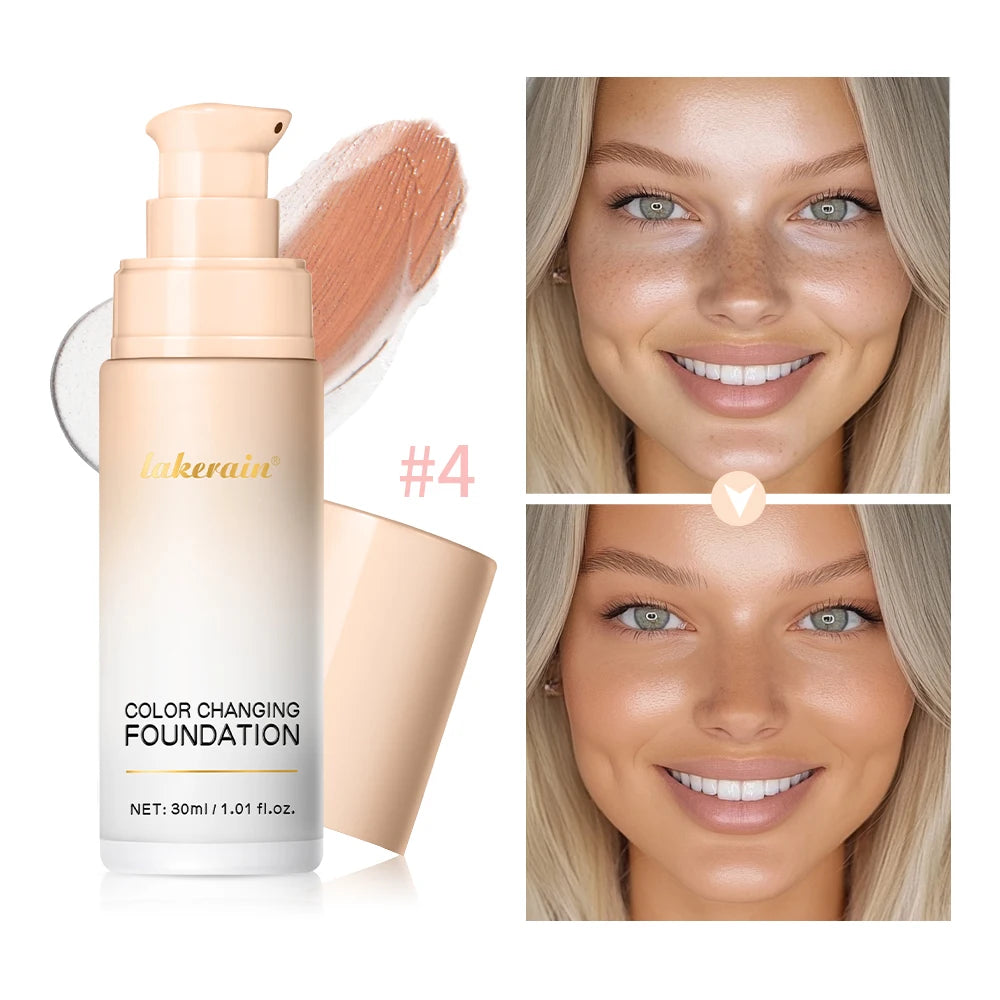 Color Changing Foundation Liquid Concealer Makeup Base - 1
