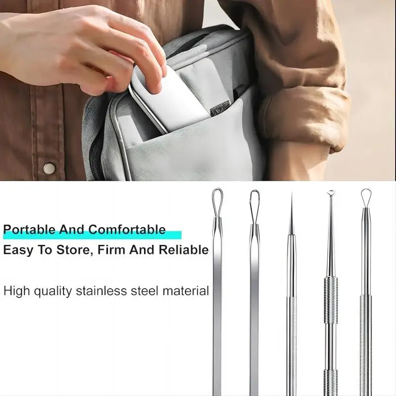Blackhead Remover Kit Pimple Popper Extractor Tool Set