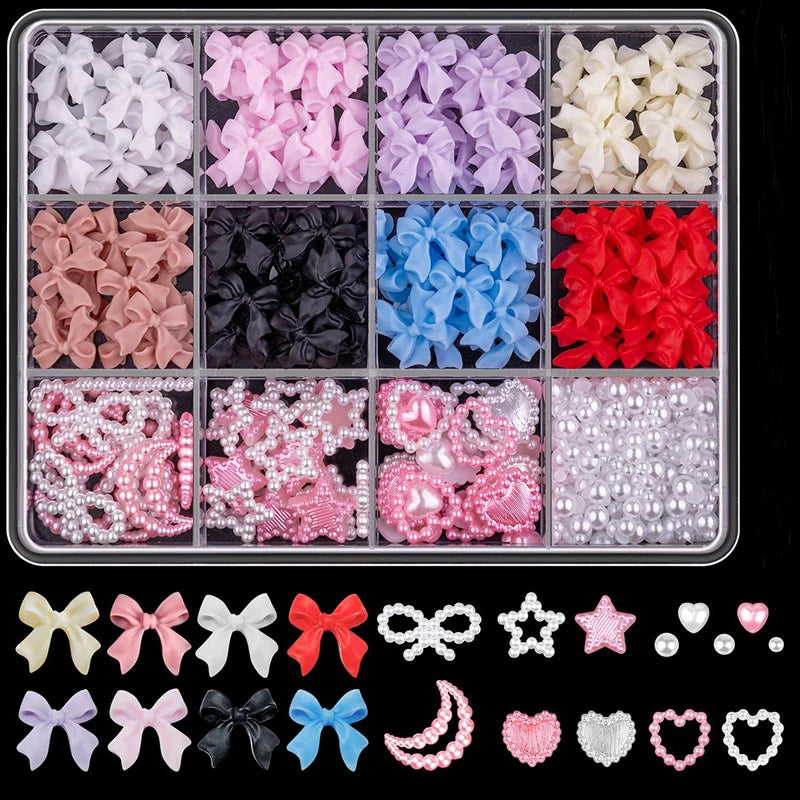 3D Nail Art Charms and Decoration Set Mixed Resin Accessories