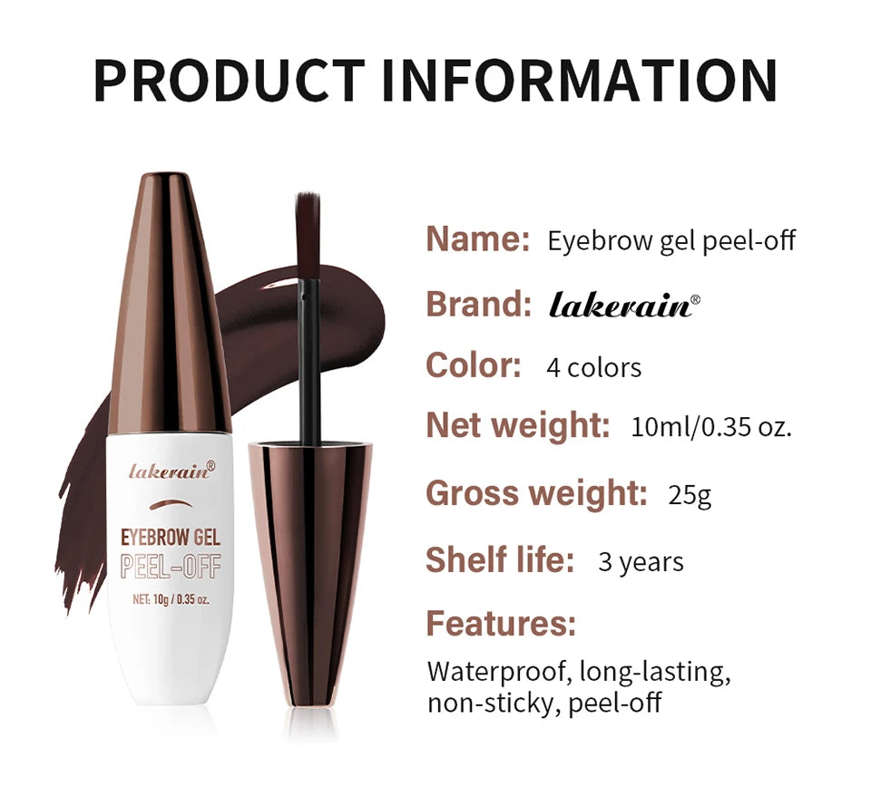 Peel Off Eyebrow Gel Waterproof Brow Tint Tattoo Cream - 18