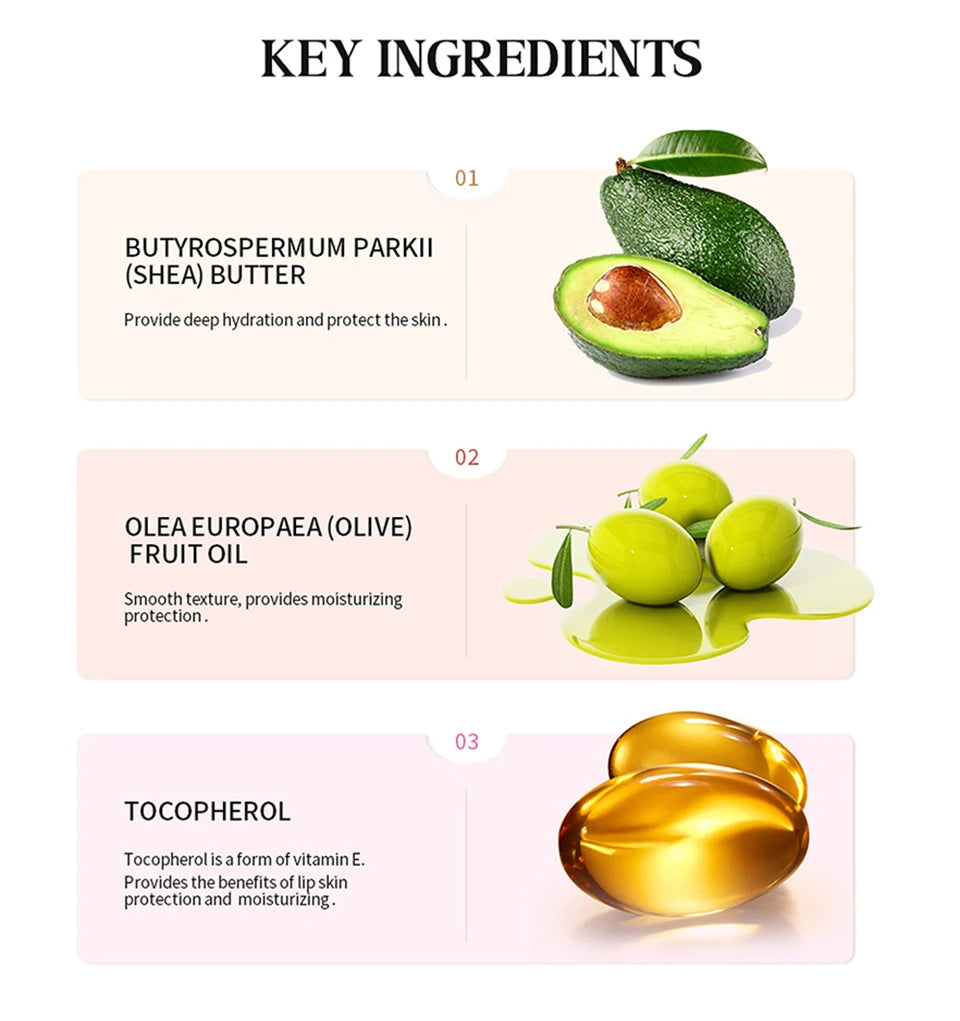 Hydrating Lip Balm Butter Moisturizing Lip Glow Oil