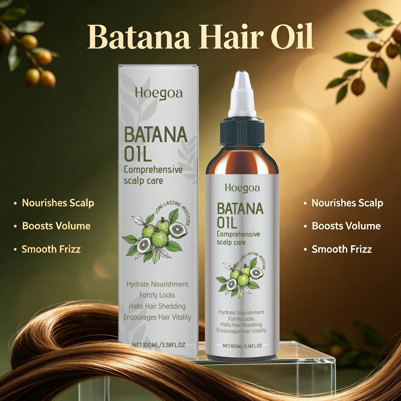 Batana Oil Hair Serum Scalp Treatment for Stronger Growth and Shine - 4