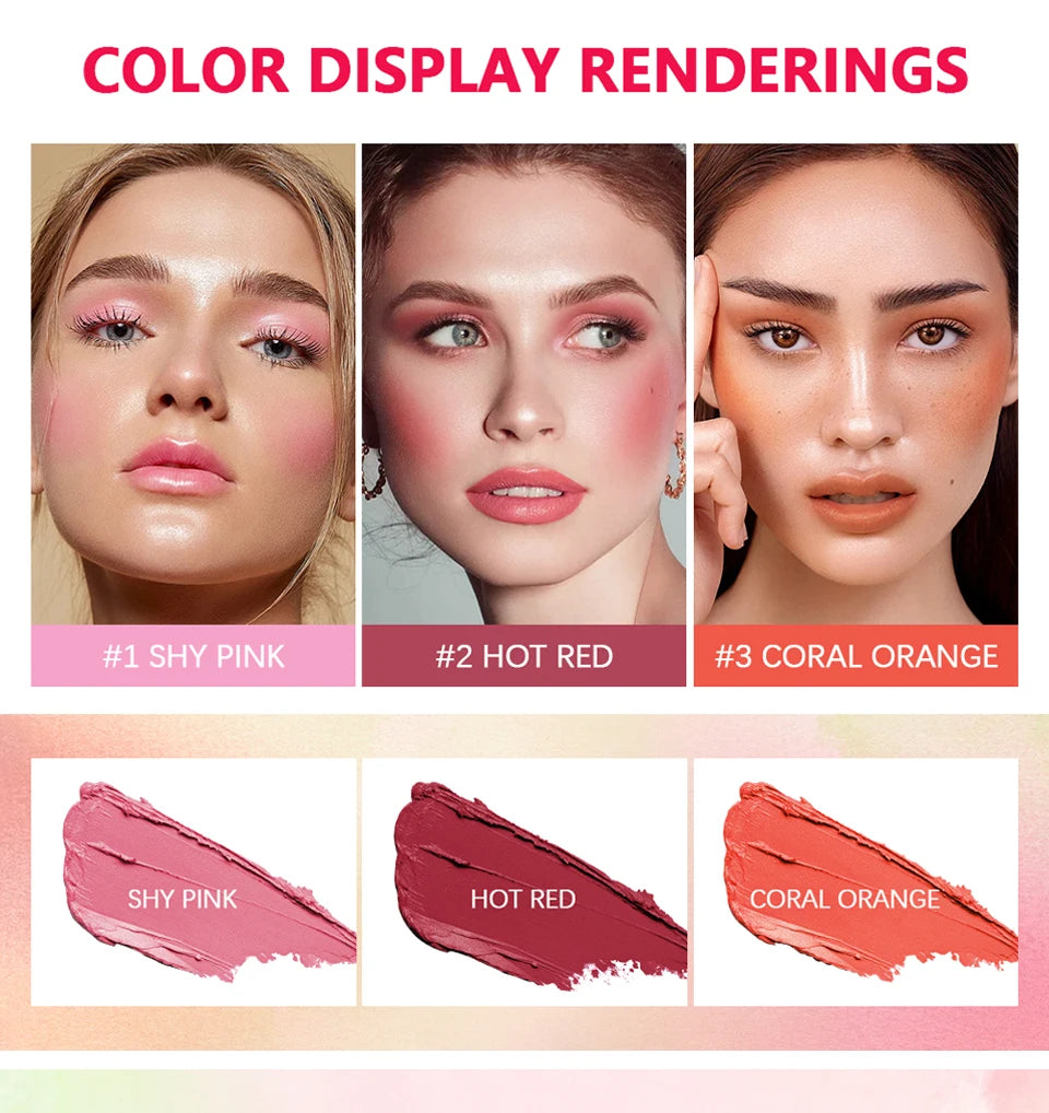 Tinted Blush Stick Moisturizing Cream Blusher for Cheeks and Lips - 8