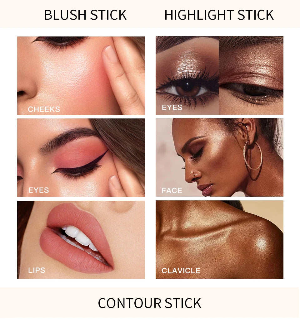 Liquid Face Contour Wand Stick Makeup Highlighter and Blusher - 11