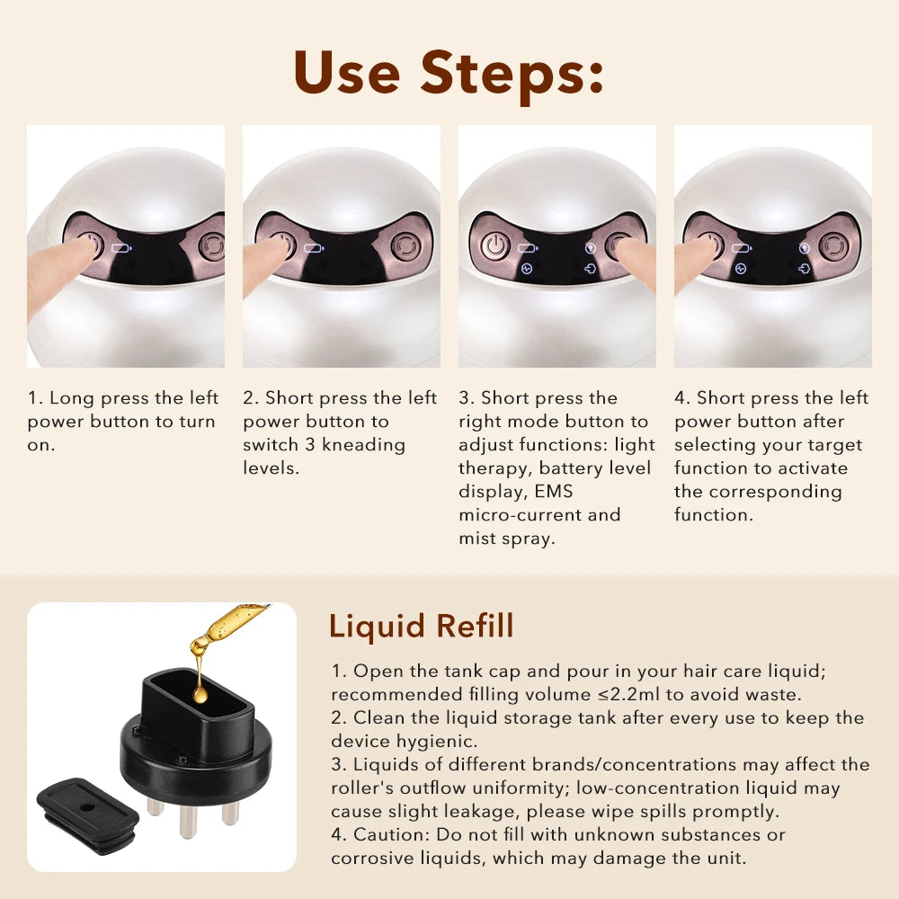 Electric Scalp Massager and Hair Oil Applicator Brush