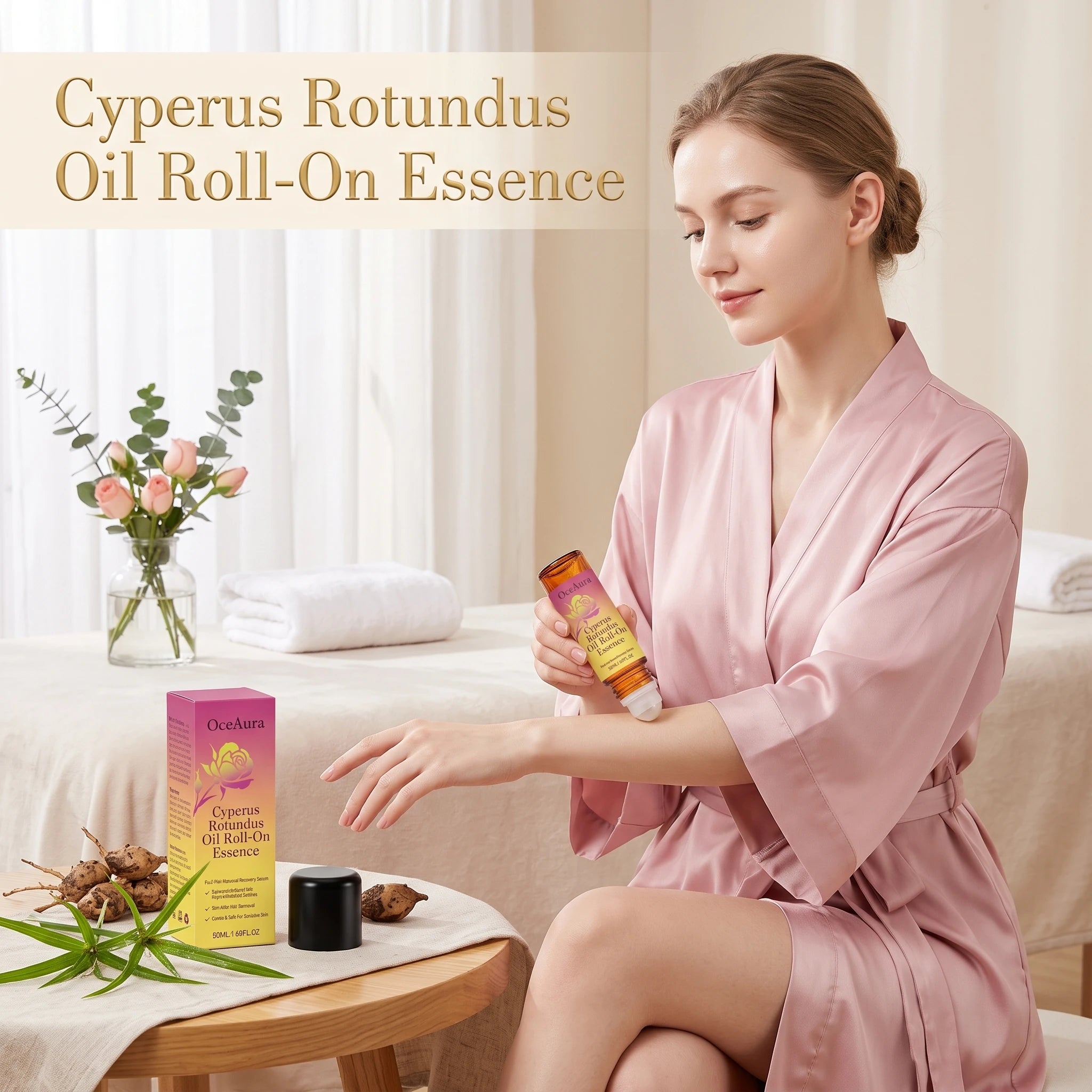 Cyperus Rotundus Roll On Oil Essence Post Hair Removal Soothing Serum - 3