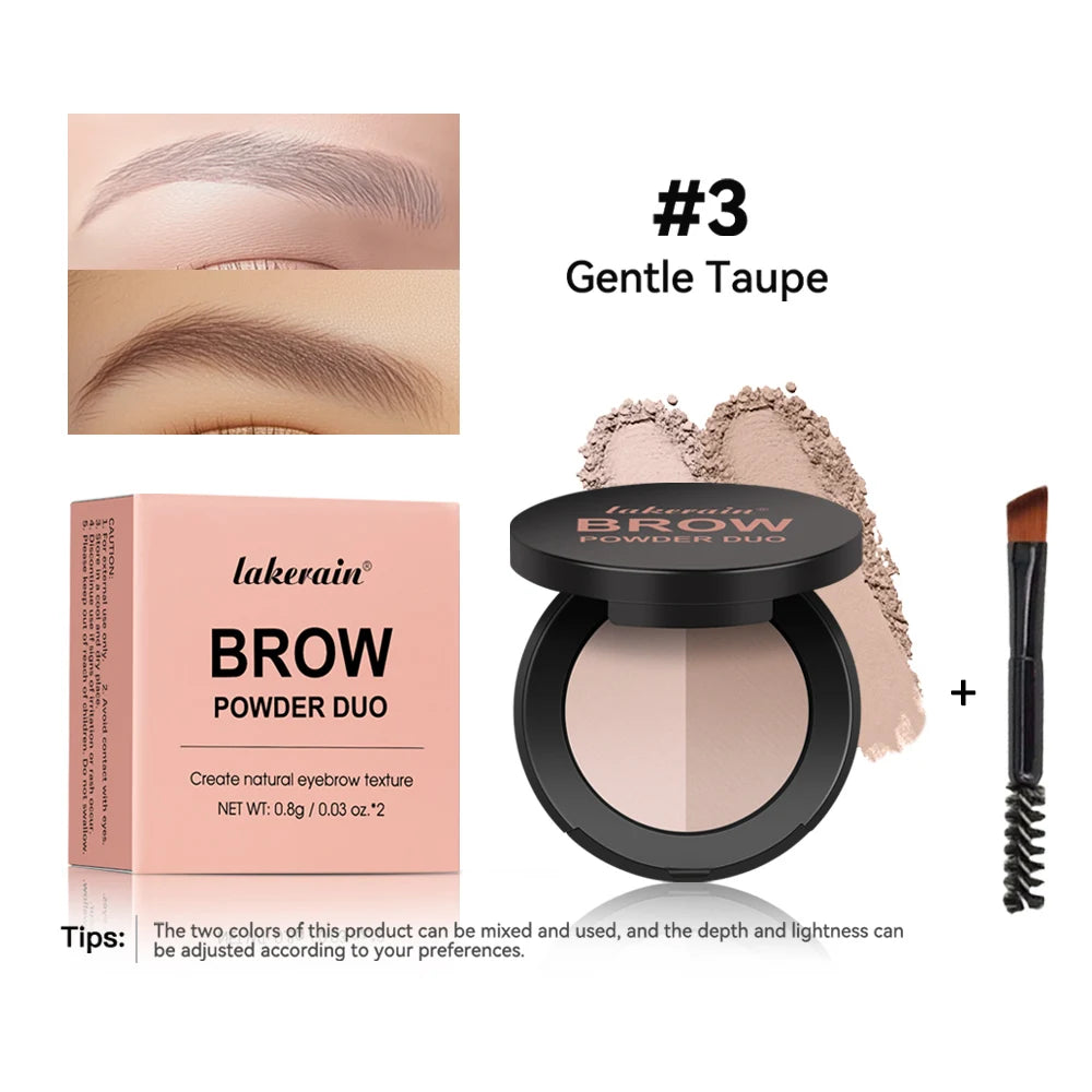 Two Color Eyebrow Powder Palette and Contour Shadow Makeup - 21