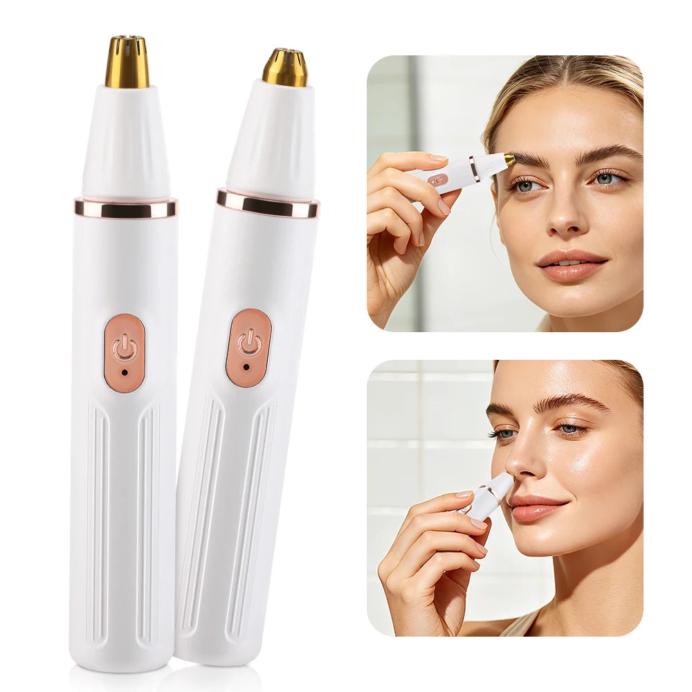 2 in 1 Electric Eyebrow Trimmer and Nose Hair Remover Shaver