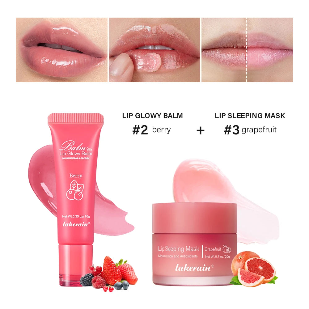 Lip Balm and Sleeping Mask Set Moisturizing Lip Care Treatment - 38
