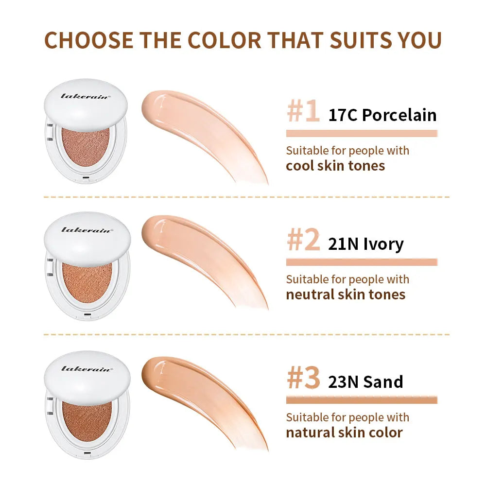 Glow Cream Cushion Foundation Dewy Luminous Face Makeup - 4