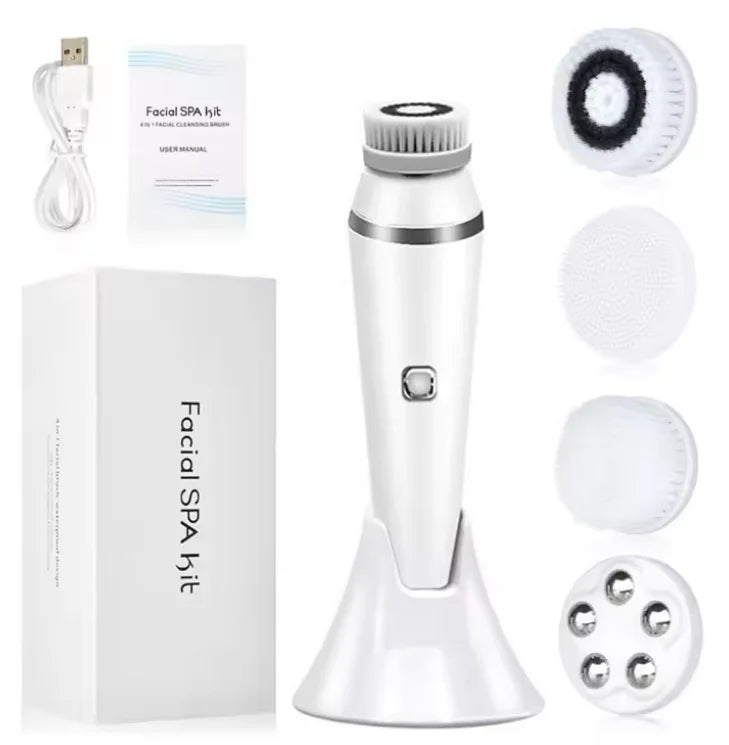 4 in 1 Electric Facial Cleansing Brush Rechargeable Pore Cleaner