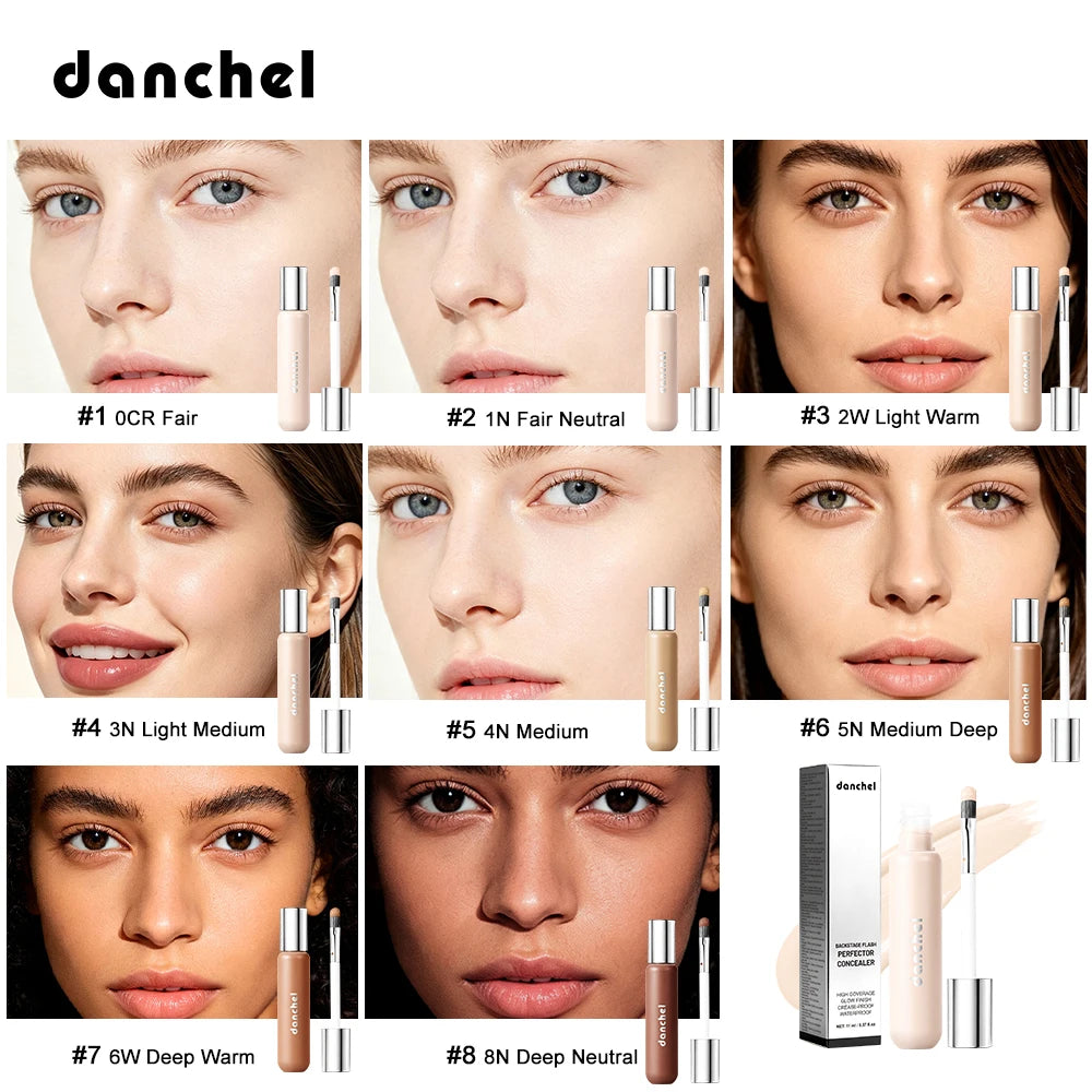 Full Coverage Liquid Concealer Waterproof Under Eye Blemish Corrector