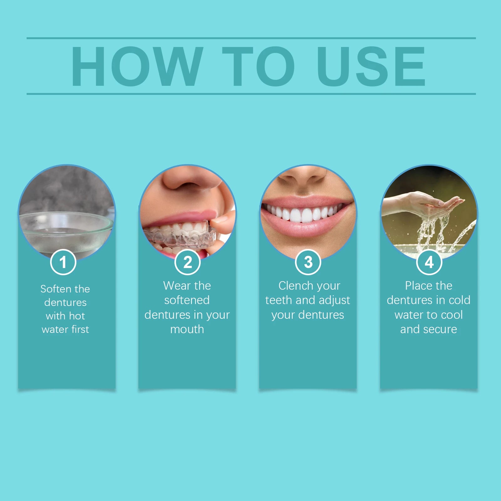Adjustable Snap Dentures Temporary Teeth Veneers for Natural Smile - 12