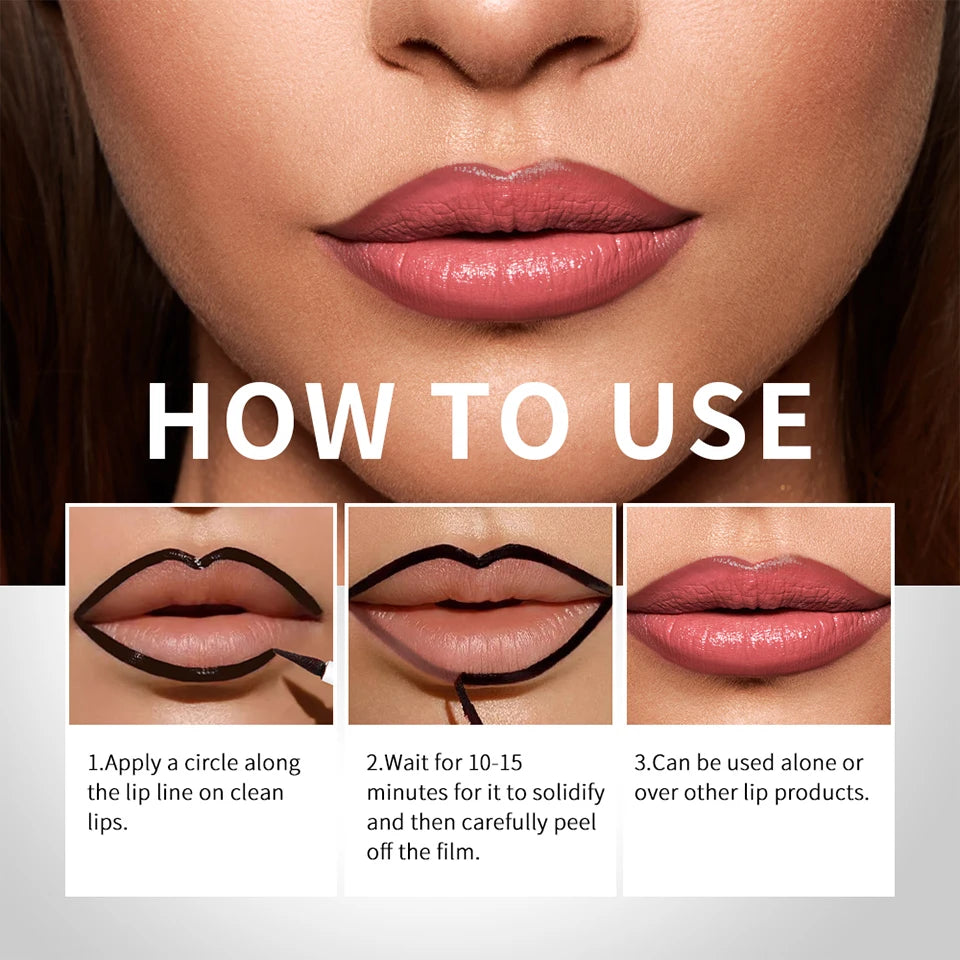 Peel Off Lip Liner Tattoo Lip Stain Waterproof Smudge Proof Liner - 16