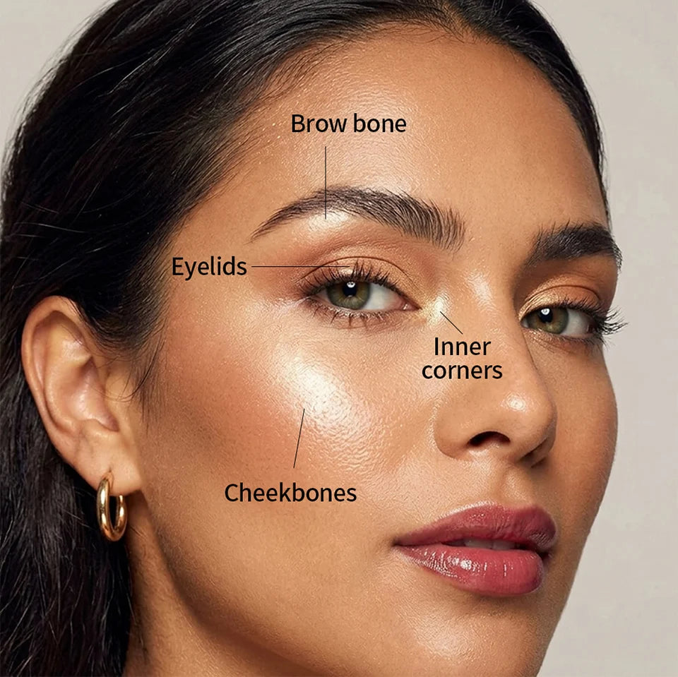 Highlighting Eye and Cheek Palette Shimmer Face Makeup Bronzer