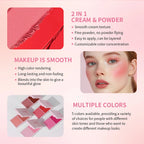 2 in 1 Cream and Powder Blush Face Blusher Makeup Palette