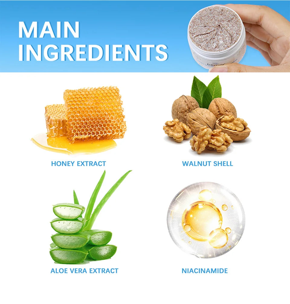 Honey Walnut Facial Scrub and Exfoliating Mask