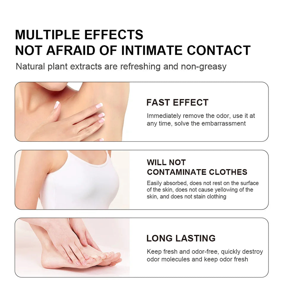 Body Deodorant Cream 72 Hour Long Lasting Antiperspirant Odor Control