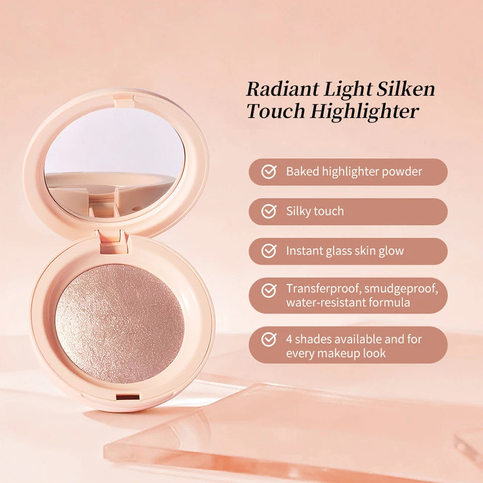 Radiant Highlighter Powder Shimmer Face Bronzer Makeup