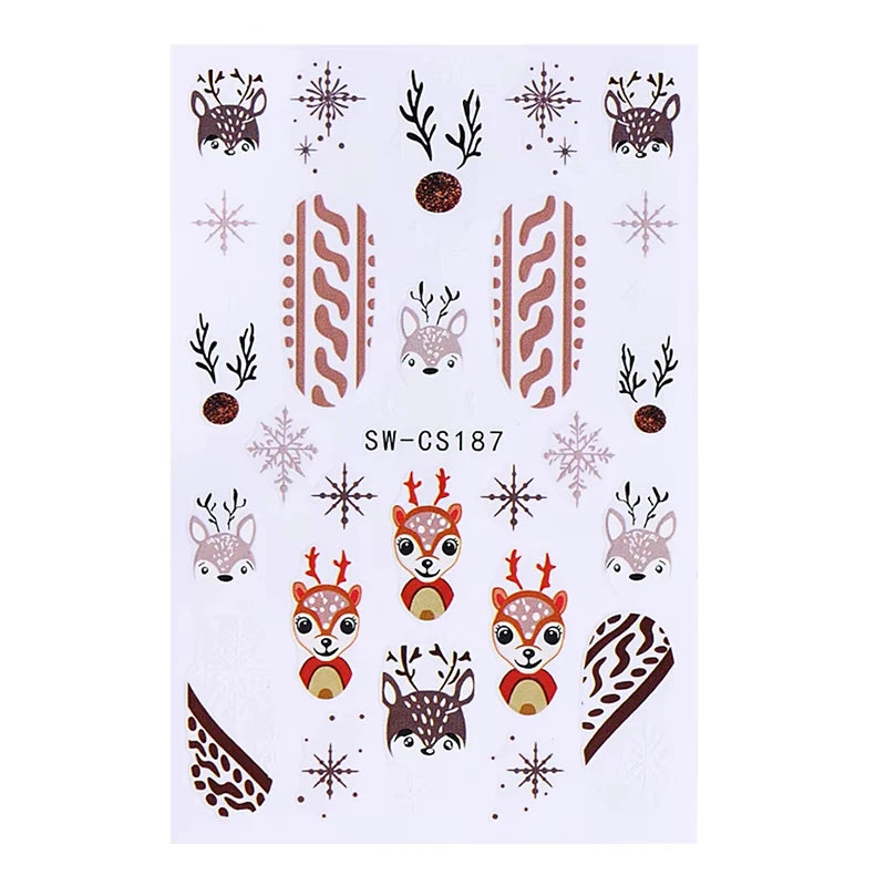 Christmas Nail Stickers Winter Nail Art Decals - 20
