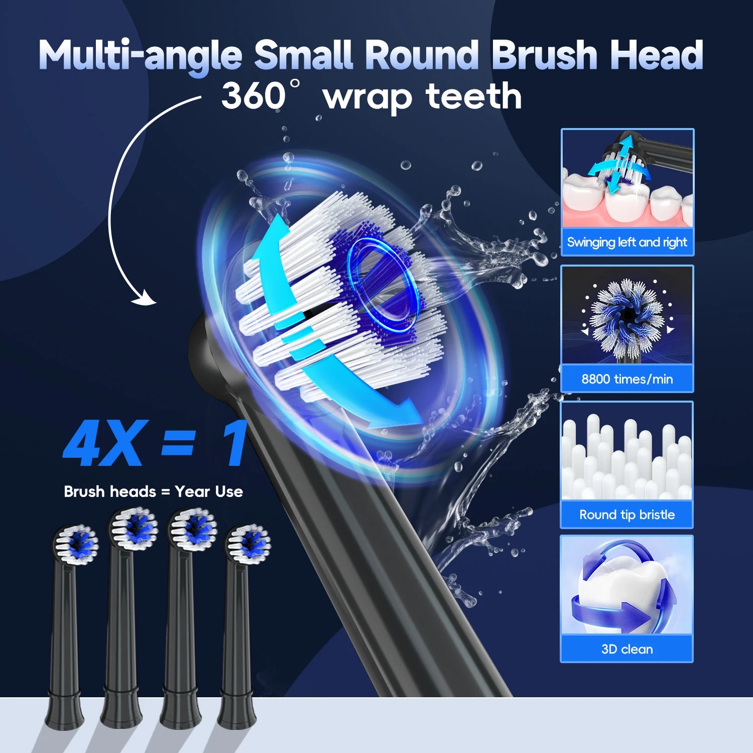 3 in 1 Oral Care Kit Water Flosser and Electric Toothbrush Set - 2