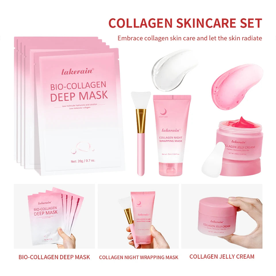 Collagen Skincare Set Facial Moisturizer and Deep Hydration Mask