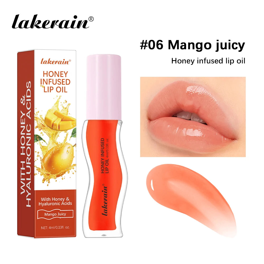Honey Infused Lip Oil Hydrating Gloss and Moisturizing Lip Tint - 21