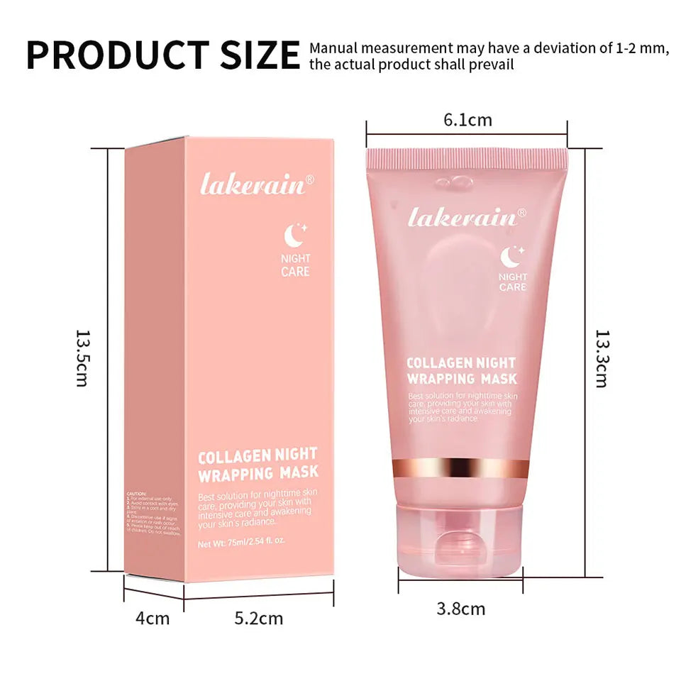 Collagen Overnight Peel Off Mask Korean Night Wrapping Face Treatment