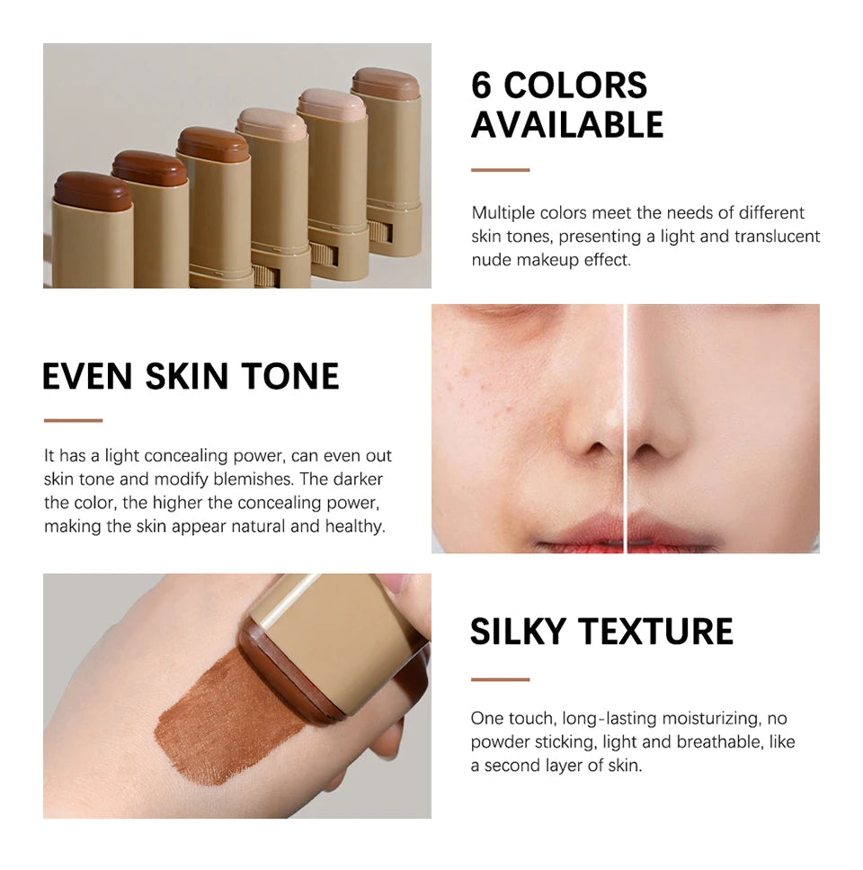 Skin Tint Stick Serum Foundation Natural Coverage Face Makeup - 11