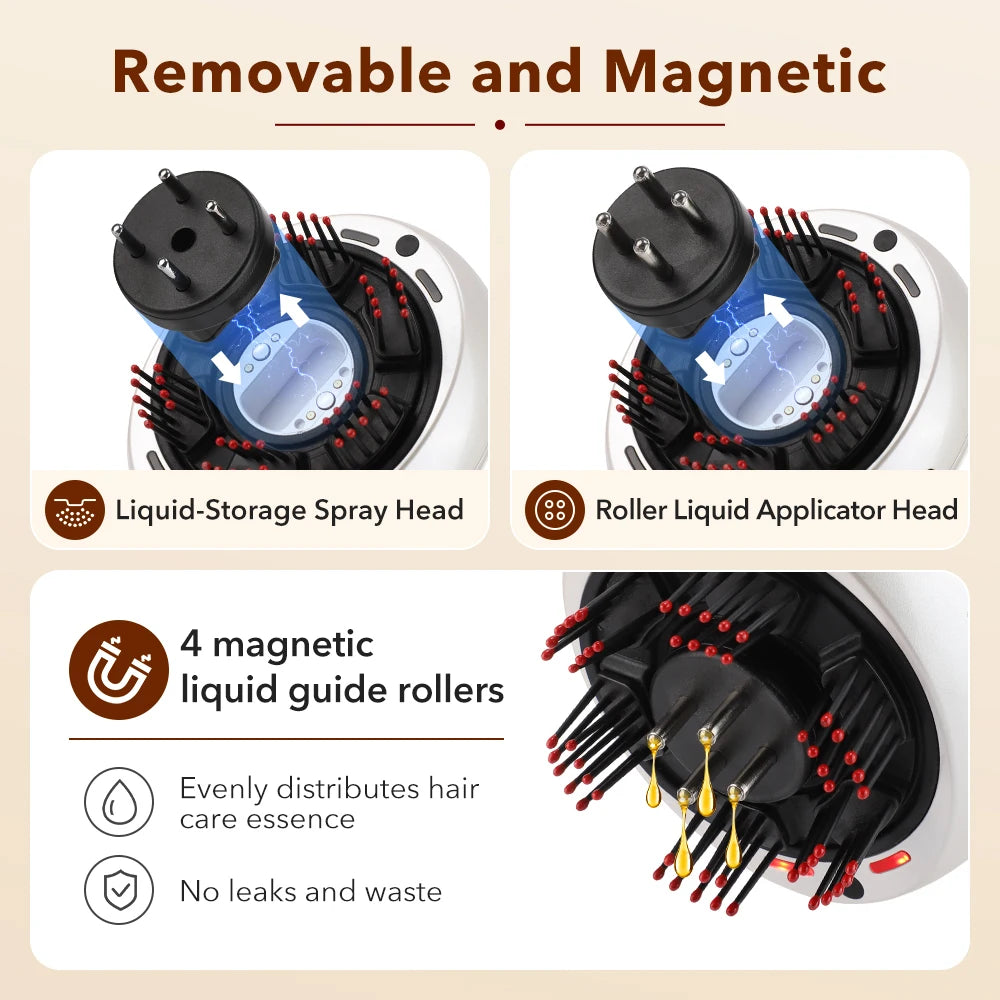 Electric Scalp Massager and Hair Oil Applicator Brush