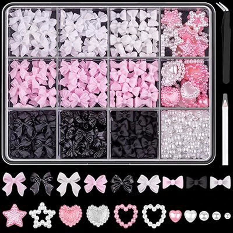 3D Nail Art Charms and Decoration Set Mixed Resin Accessories