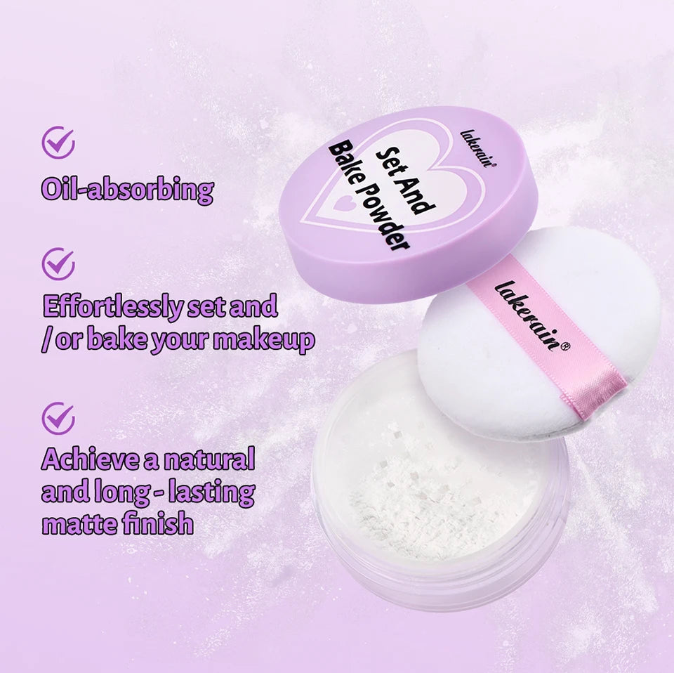 Matte Setting Powder and Face Baking Powder for Long Lasting Makeup