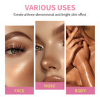Cream Highlighter Palette and Face Bronzer Makeup Set