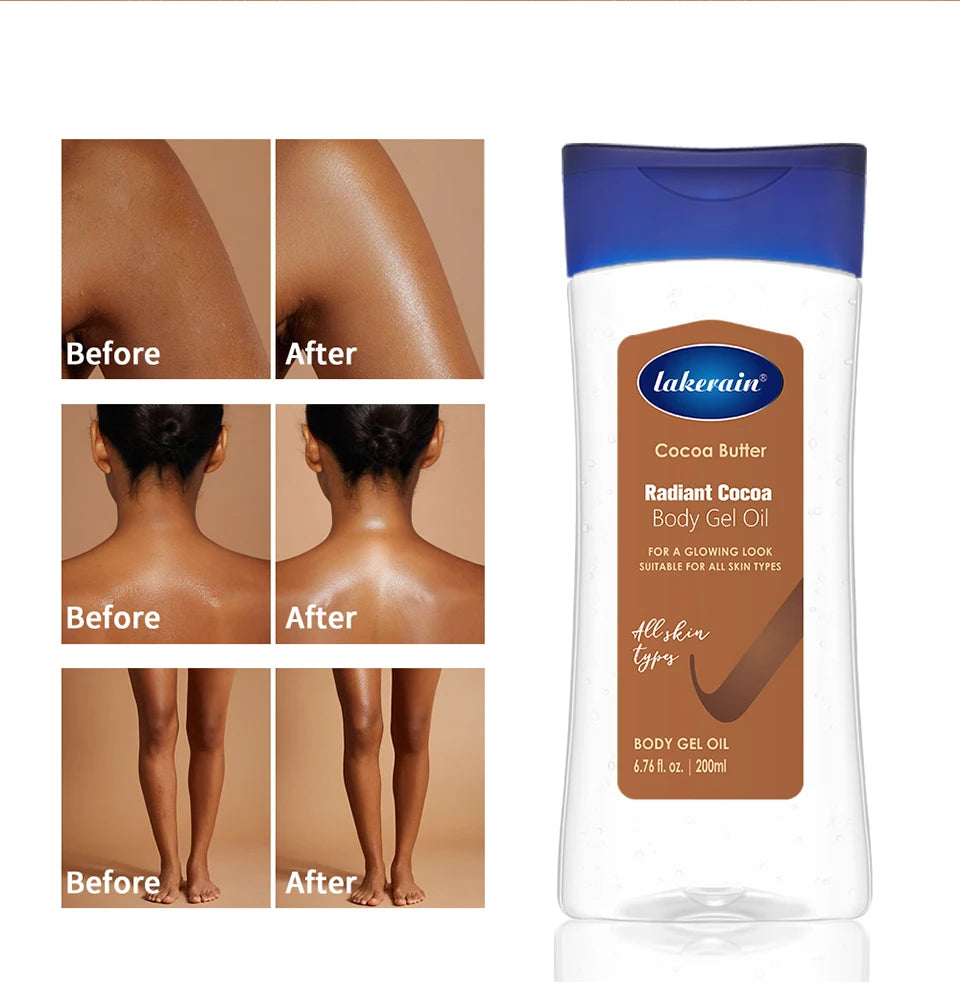 Cocoa Body Oil Gel Hydrating Moisturizer for Glowing Skin