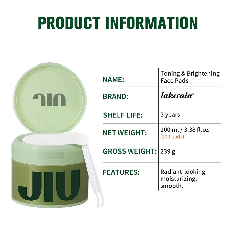 Nicotinamide Toner Pads Brightening Facial Treatment Mask