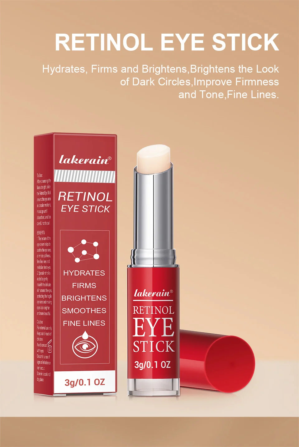 Retinol Eye Stick Anti Aging Firming Eye Cream for Dark Circles