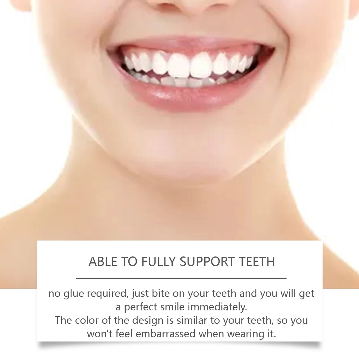 Adjustable Snap Dentures Temporary Teeth Veneers for Natural Smile
