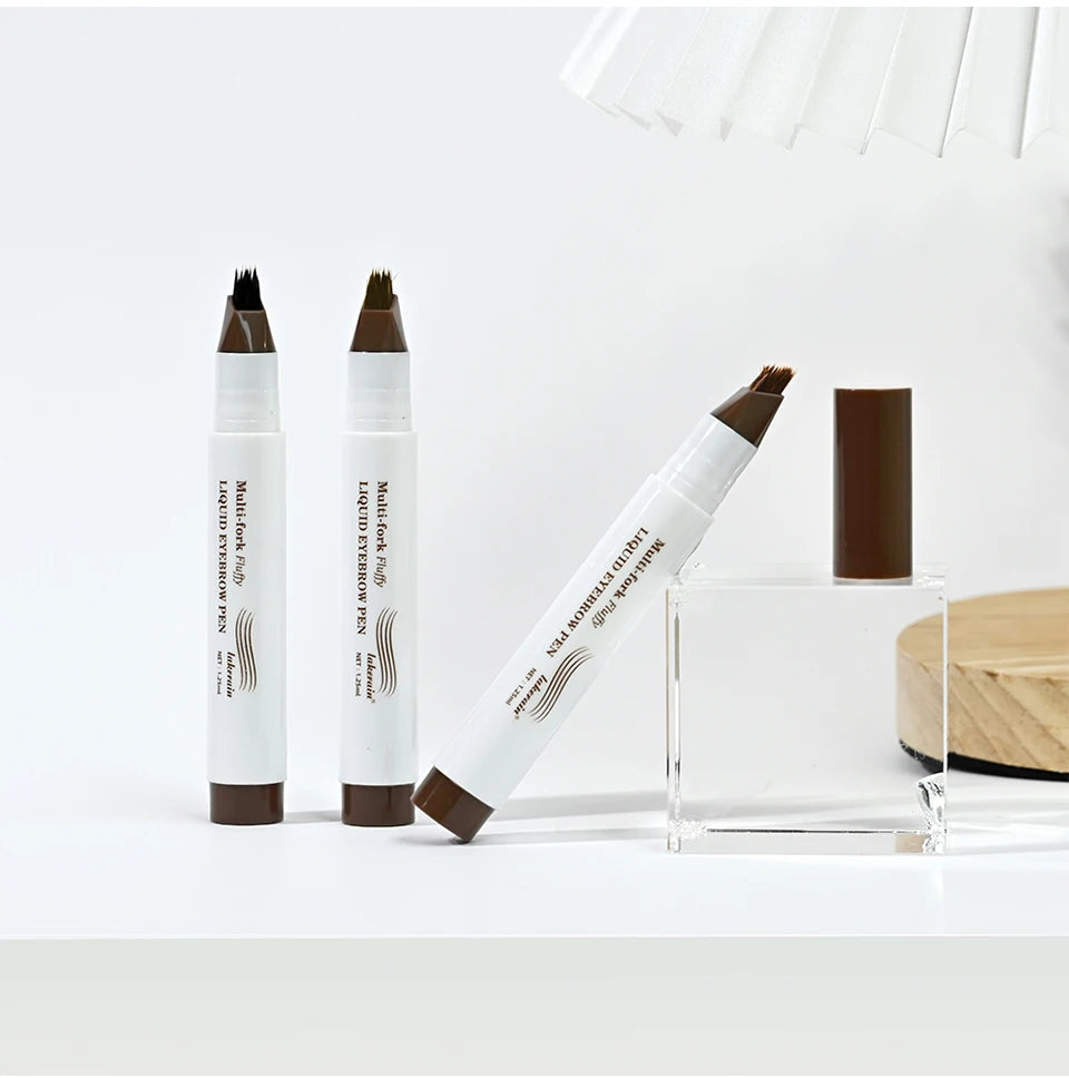 Liquid Eyebrow Pencil Multi Fork Tattoo Pen for Natural Brows