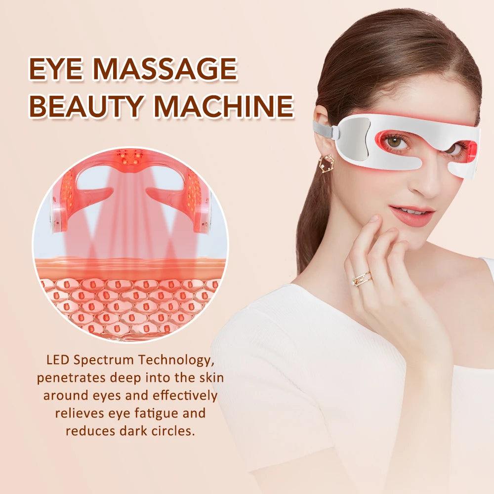 3D Eye Massager and Red Light Therapy Device for Eye Fatigue Relief