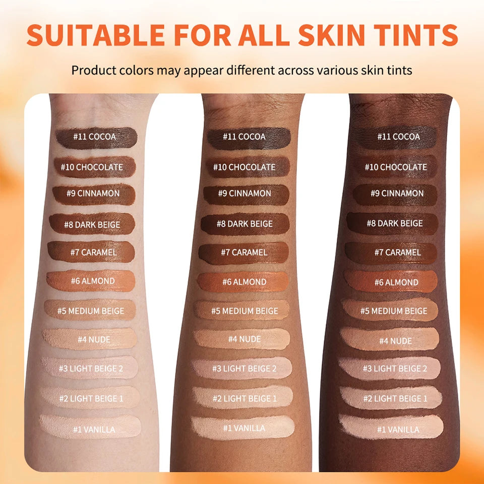 Liquid Foundation and Concealer Buildable Velvet Matte Face Makeup