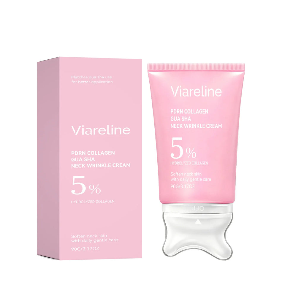 Collagen Neck Cream and Anti Wrinkle Massager for Firming Skin