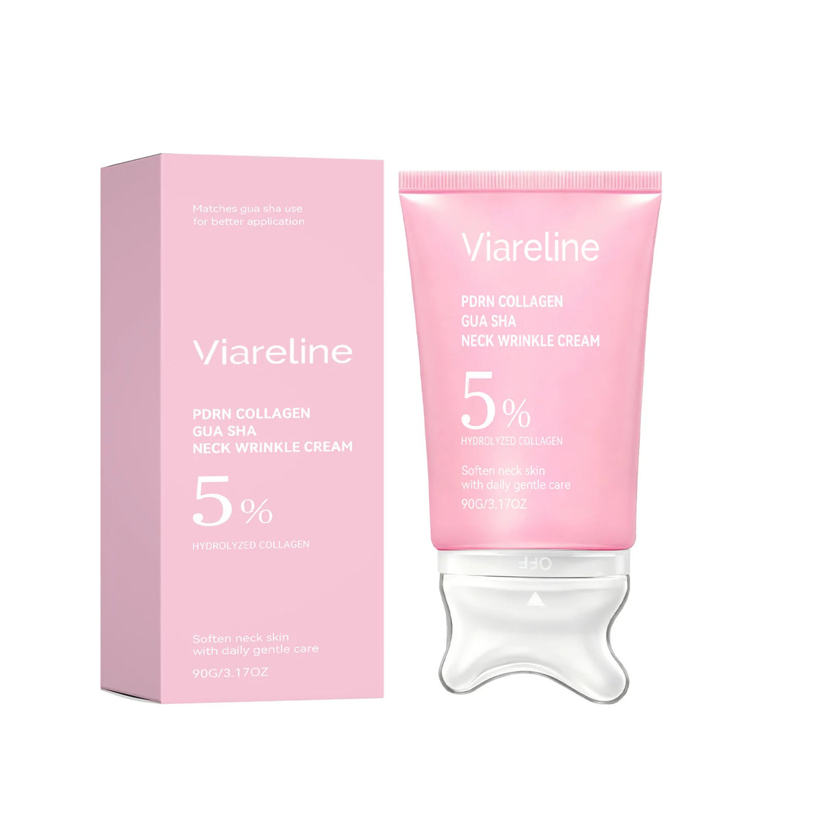 Collagen Neck Cream and Anti Wrinkle Massager for Firming Skin