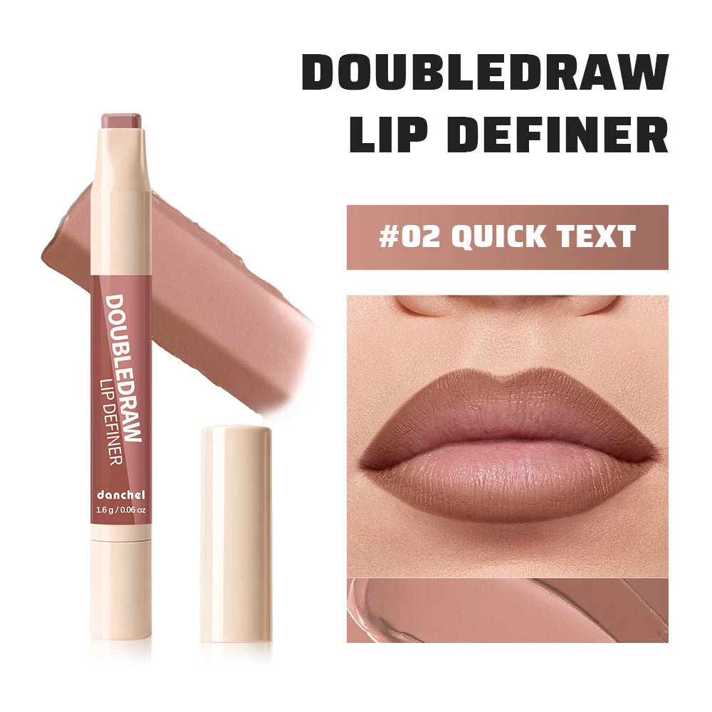 2 in 1 Lip Liner and Lip Gloss Matte Velvet Lipstick Pencil