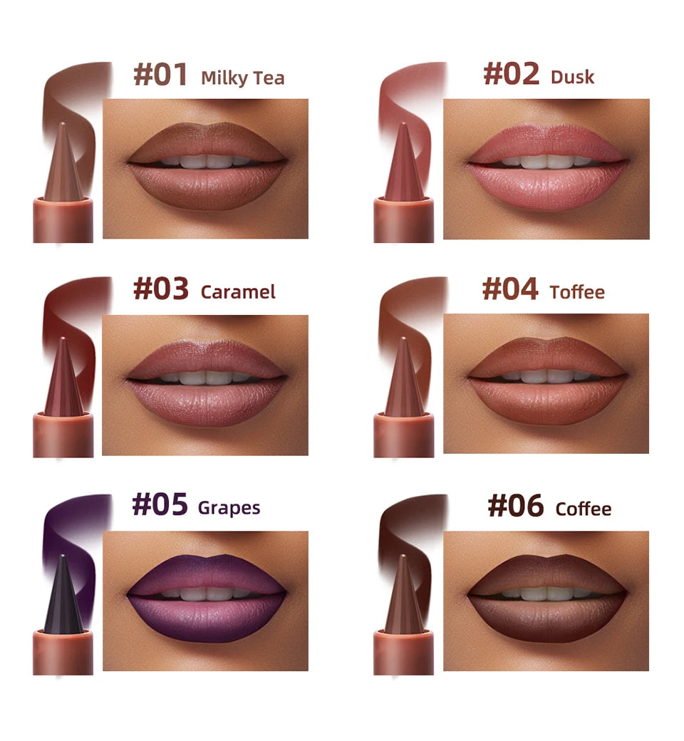 Waterproof Lip Liner Pencil Long Lasting Matte Lip Contour Makeup - 10