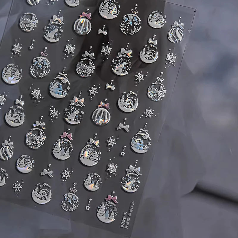 Christmas Nail Stickers Winter Nail Art Decals - 60