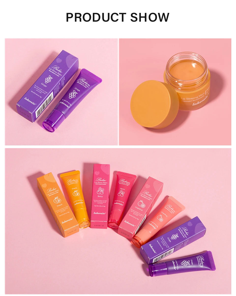 Lip Balm and Sleeping Mask Set Moisturizing Lip Care Treatment - 16