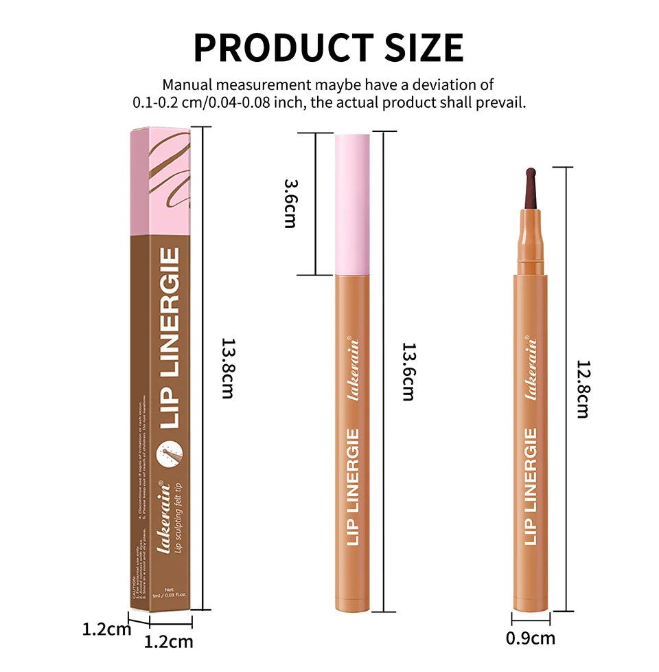 Waterproof Lip Liner Pencil Felt Tip Lip Stain Pen - 17