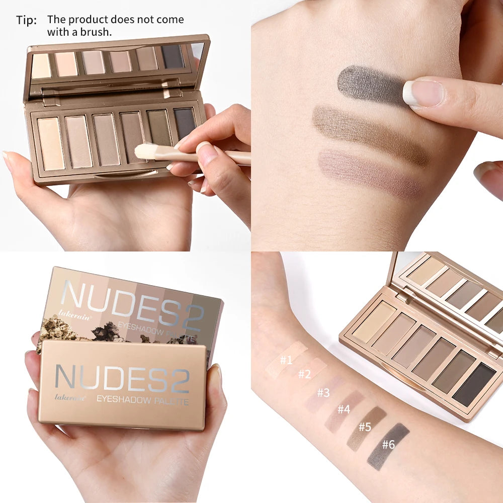 6 Color Eyeshadow Palette Matte Makeup Nude Eye Shadow Kit